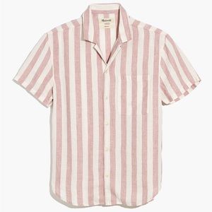Madewell Mens | Striped Linen Easy Short-Sleeve Shirt